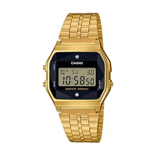 สินค้า Casio นาฬิกาข้อมือผู้หญิง สายสแตนเลส สีทอง รุ่น A159WGED,A159WGED-1DF