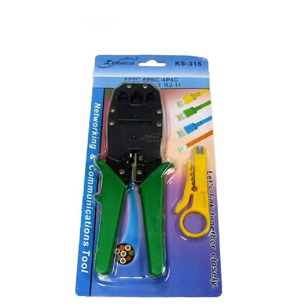 คีมเข้าหัวแลน หัว โทรศัพท์ RJ45 RJ 11 รุ่น KS-315 | Shopee Thailand