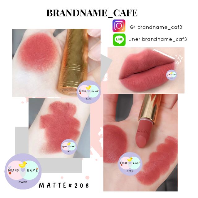 กดเลยgucci-beauty-the-new-lipstick-ลิปสติกกุชชี่-แท้100-matte-208