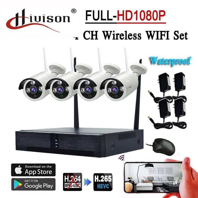 ภาพหน้าปกสินค้าHIVISON ชุดกล้องวงจรปิดไร้สาย5G KIT 4 CH FHD 1080P CCTV WiFi/Wireless 5G KIT - 2.0 MP 2 ล้านพิกเซล APP ราคาพิเศษ จากร้าน smartcameraip บน Shopee