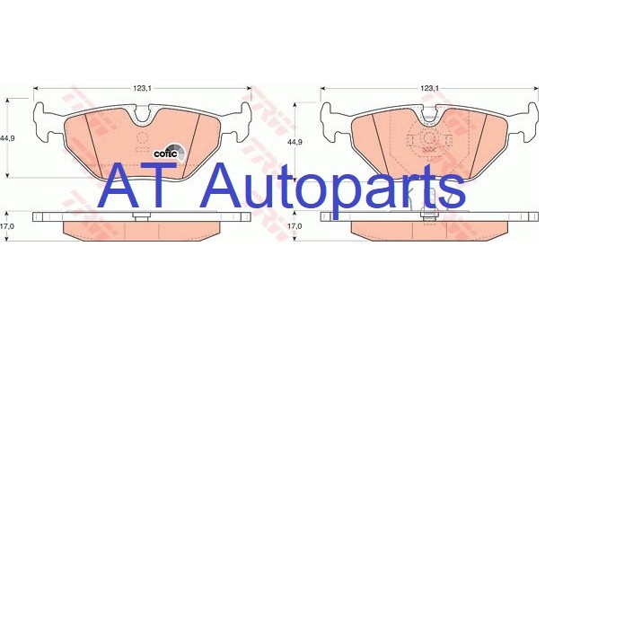 ผ้าเบรคหลัง-bmw-s5-e34-518i-520i-525i-530i-535i-m5-540i-1988-1995-gdb917