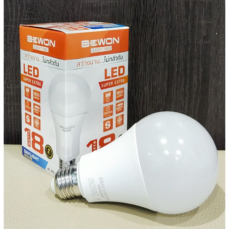 ภาพหน้าปกสินค้าหลอดไฟ LED18w,18วัต bulb แสงDaylight BEWON หลอดไฟ 18w LED จากร้าน akesomboon บน Shopee