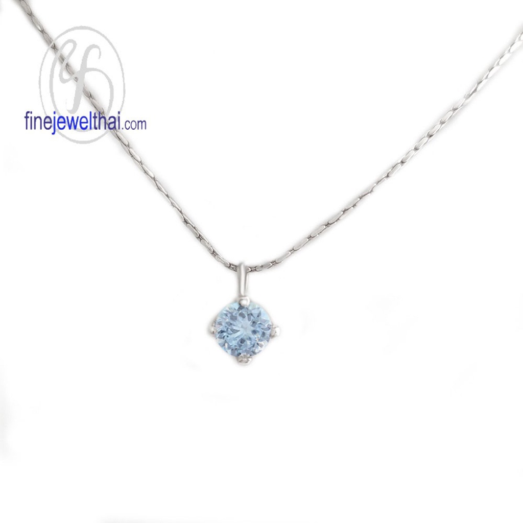 finejewelthai-จี้โทพาซ-โทพาซ-จี้พลอย-พลอยประจำเดือนเกิด-topaz-silver-pendant-birthstone-p1055tp00e