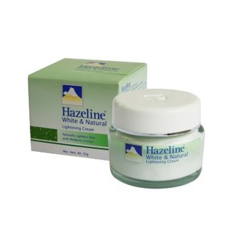 Hazeline White and  Natural Snow Moisturising Cream 50g**สโนว์ครีม เขียว สูตรไวท์เทนนิ่ง
