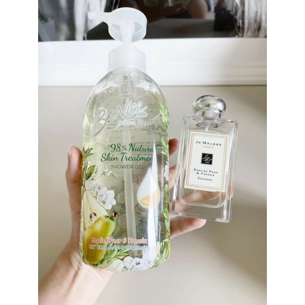 ฝาแฝด-jo-malone-london-benice-shower-gel-natural-english-pear-extract-pump-green-450ml