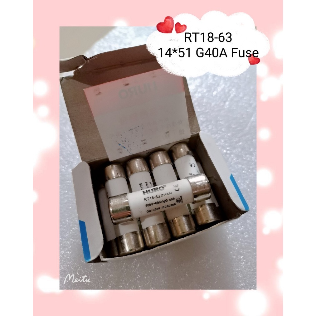 RT14 RT16 RT19 RT18-63 14*51 G40A FUSE (ราคา1ตัว) | Shopee Thailand