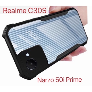 Narzo 50i Prime(พร้อมส่งในไทย)เคสกันกระแทกขอบสีหลังใสRealme Narzo 50i Prime/Realme C30S/Realme C30/Realme Narzo 50 4G