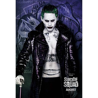 โปสเตอร์ หนัง Suicide Squad 2016 JOKER POSTER 24”x35” Inch Antihero DC Comics  Jared Leto V2