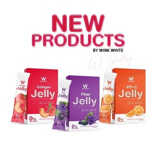 W JELLY WINK WHITE เจลลี่ หุ่นสวย ผิวใส (คอลลาเจนเจลลี่ วิตซีเจลลี่ ไฟเบอร์เจลลี่)