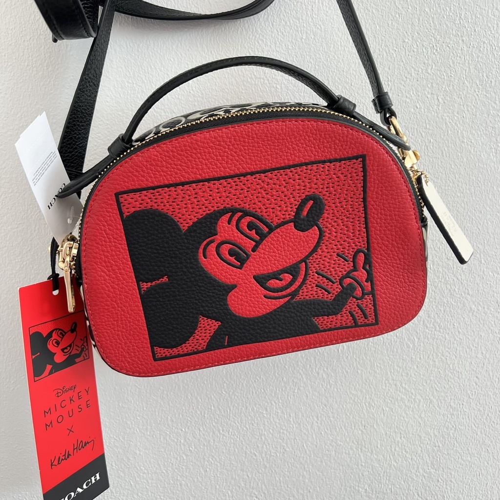 แท้-พร้อมส่ง-coach-c6977-disney-mickey-mouse-x-keith-haring-serena-satchel-ขนาด-8-25-นิ้ว