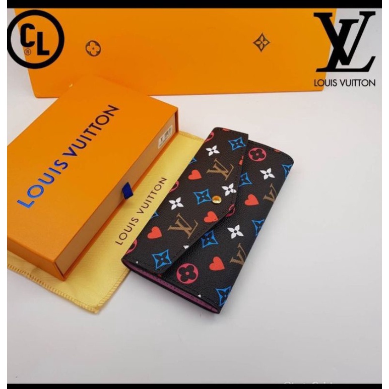 กระเป๋าสตางค์ใบยาว-สไตล์หลุยส์-louis-vuitton-หลุยส์เกรดพรีเมี่ยม-กระเป๋าสตางค์แบบพับ-พร้อมกล่องแบรนด์