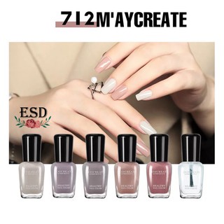 M’AYCREATE สีทาเล็บกึ่งเจล 6 สี/เซ็ต สูตร Water Based ไม่ต้องอบ แห้งไว เล็บไม่เหลือง ถอดออกไม่ใช่น้ำยาล้าง มีเก็บปลายทาง