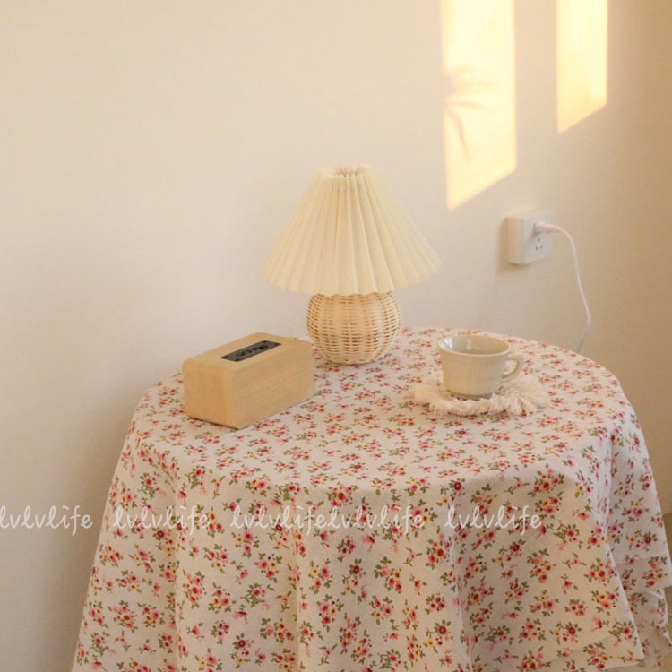 ผ้าปูโต๊ะ-วินเทจลายดอกไม้ผ้าปูโต๊ะผ้าปิกนิกแขวนผ้าปกผ้าวางตัวพื้นหลังผ้า-ins-ลมวินเทจ