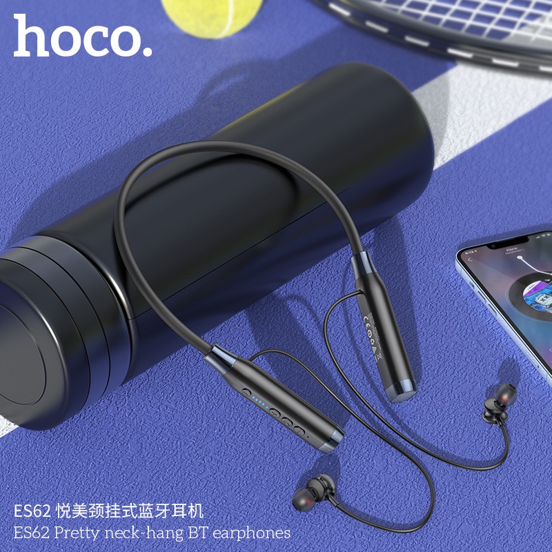 hoco-es62-หูฟังบลูทูธ-หูฟังออกกำลังกาย-หูฟังคล้องคอ-เสียงดี-เบสตึบ-ใส่เมมได้ของ-แท้100-hoco-es65-แบตอึดมาก-อยู่ได้-30ชม