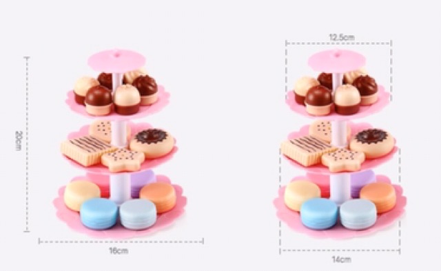 พร้อมส่ง-ของเล่นทาวเวอร์ขนมหวานครบชุด-22ชิ้น