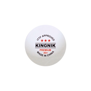 ภาพขนาดย่อของภาพหน้าปกสินค้าลูกปิงปองเกรดแข่งขันราคาโคตรถูก Kingnik Premium 3 ดาว (I.T.T.F. Approved) สีขาว 12 ลูก มาตรฐาน ITTF จากร้าน pingponghouse บน Shopee