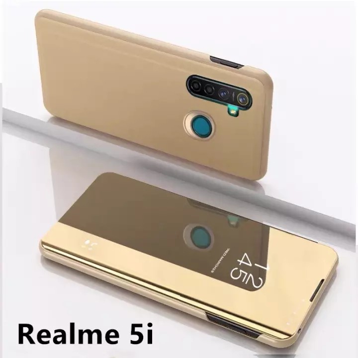 ส่งจากไทย-case-realme5i-realme-5s-realme-5-เคสเรียวมี5i-เคสเปิดปิดเงา-กรณีสมาร์ทฝาครอบกระจกแบบตั้งเคสโทรศัพท์ฝาหลัง