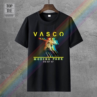 เสื้อยืดอินเทรนด์ผู้ชายอินเทรนด์ผู้หญิงเสื้อยืด ผ้าฝ้าย 100% พิมพ์ลาย Vasco Rossi Maglietta Maglia Concerto Modena Park