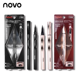 NOVO5201 (ใหม่/ของแท้/พร้อมส่ง) โนโว อายไลน์เนอร์ กันน้ำ NOVO zoom in eyes easy to draw eyeliner