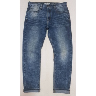 Levis (Denizen 286) Slim Taper Fit ยีนส์ยืดฟอกหินขัด ผ้าด้านสภาพดีมากเอว 33