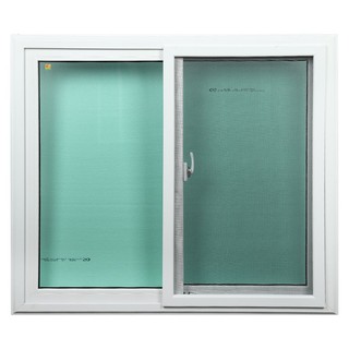 UPVC DOUBLE SLIDING WINDOW AZLE 120X110CM WHITE หน้าต่างบานเลื่อนคู่ UPVC AZLE 120X110 ซม. สีขาว หน้าต่างบานเลื่อน หน้าต