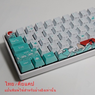 ภาพหน้าปกสินค้า🔥ขายตรงจากโรงงาน🔥 Coral Sea Thai Keycap Side Print Set ปุ่มคีย์บอร์ด ภาษาไทย PBT Dye-Sub 123 คีย์แคป Mechanical Keyboard ที่เกี่ยวข้อง