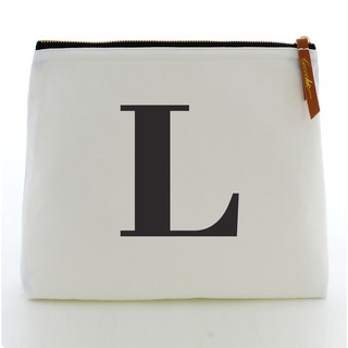 กระเป๋า ALPHABET MAKEUP BAGS LARGE WHITE “ L”