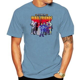 เสื้อยืดผ้าฝ้ายพรีเมี่ยม เสื้อยืดผ้าฝ้าย พิมพ์ลาย Super Reble Friends แฟชั่นผู้ชาย ไซซ์ EU