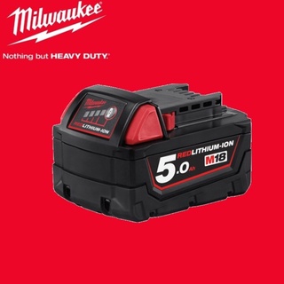 Milwaukee เเบตเตอรี่ ลิเธียม-ไอออน 18 โวลท์ M18 B5 ขนาดความจุ 5.0 แอมป์อาวว์ รุ่น M18™ B5 (5.0Ah Battery)