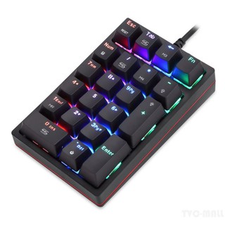 motospeed k 24 red switch usb แป้นพิมพ์ตัวเลข rgb backlit มีสาย usb