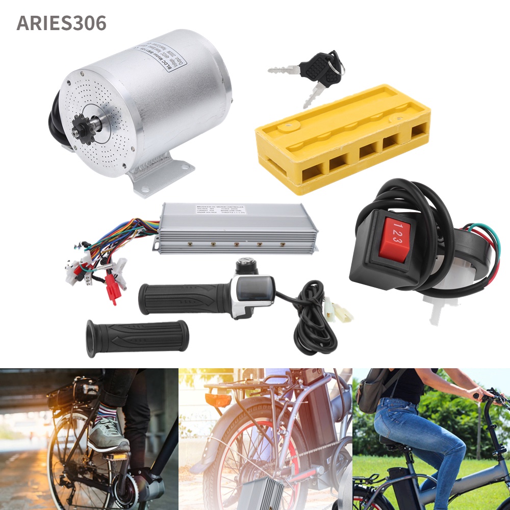 aries306-มอเตอร์แปรงไฟฟ้า-48v-2000w-พร้อมชุดควบคุม-e-bike