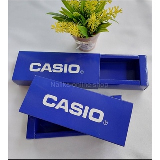ภาพขนาดย่อสินค้ากล่องใส่นาฬิกา Casio แบบแนวนอน สีน้ำเงินเงางาม แข็งแรง (มีราคาส่ง)