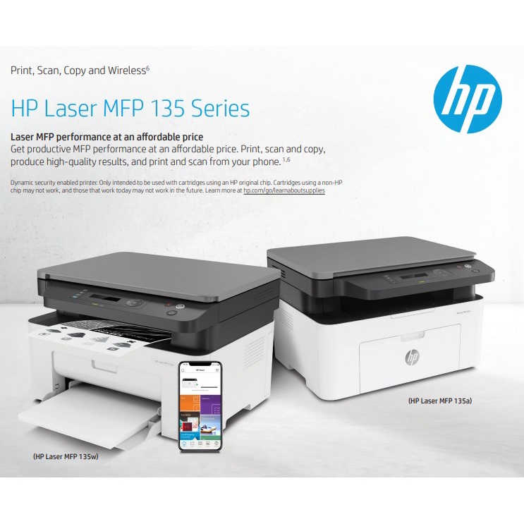 เครื่องปริ้นเตอร์มัลติฟังก์ชันเลเซอร์-สีขาวดำ-hp-mfp-135w-ปริ้นเตอร์พร้อมหมึกแท้ฟรี-รับประกัน3ปี