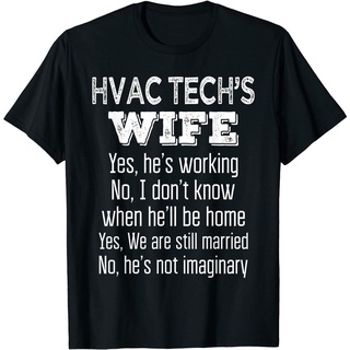 เสื้อทหาร - ภรรยาของ Hvac Tech ตลกครบรอบแต่งงานเสื้อยืดของขวัญที่ดี