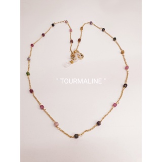 สายคล้องแมส หินนำโชค017 "TOURMALINE "ทัวร์มาลีน"