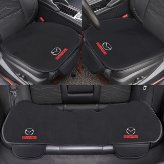 เบาะรองนั่ง ผ้าเรยอน แบบสากล สําหรับตกแต่งภายในรถยนต์ Mazda 5 6 323 626 RX8 CX5 CX-4 MX3 MX5 Atenza Axela 3 ชิ้น 1 ชิ้น