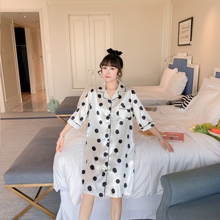 ชุดนอน ชุดนอนผู้หญิง ชุดนอนราคาถูก ชุดนอนสั้น ชุดนอนไม่ได้นอน ชุดนอนผ้าซาติน ชุดนอนสไตล์เกาหลี ผ่านุ่นสบายไม่ร้อน #3302