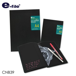 ภาพหน้าปกสินค้าe-file (อี-ไฟล์) สมุดกระดาษดำ แบล็ค ชูการ์บุ๊ค สมุดตกแต่ง รหัส CNB39 ที่เกี่ยวข้อง