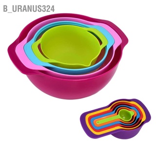 B_uranus324 10 Set Colorful Baking Measuring Cup Spoon for Cooking Preparing