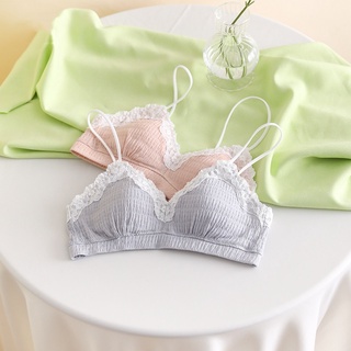 สินค้าพร้อมส่งจากไทย💥Angle Bra 💥(N651)เสื้อในสีพาสเทล แต่งขอบลูกไม้ น่ารักมาก