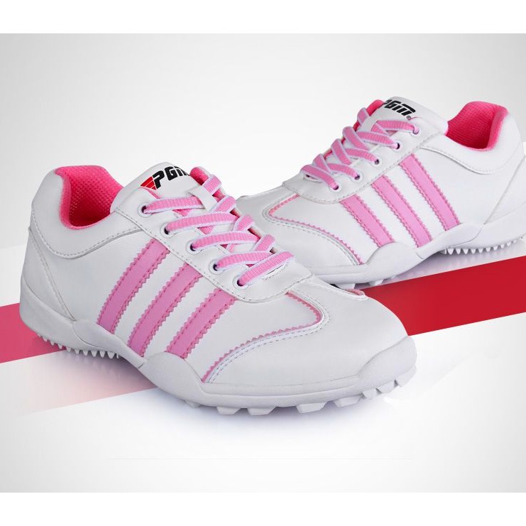 รองเท้ากอล์ฟ-pgm-golf-shoes-สีแดง-สีชมพู-xz029-ผลิตจากวัสดุที่มีคุณภาพสูงมาก