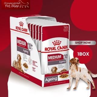 royal canin medium 10+ pouch อาหารเปียกสุนัข 1 กล่อง