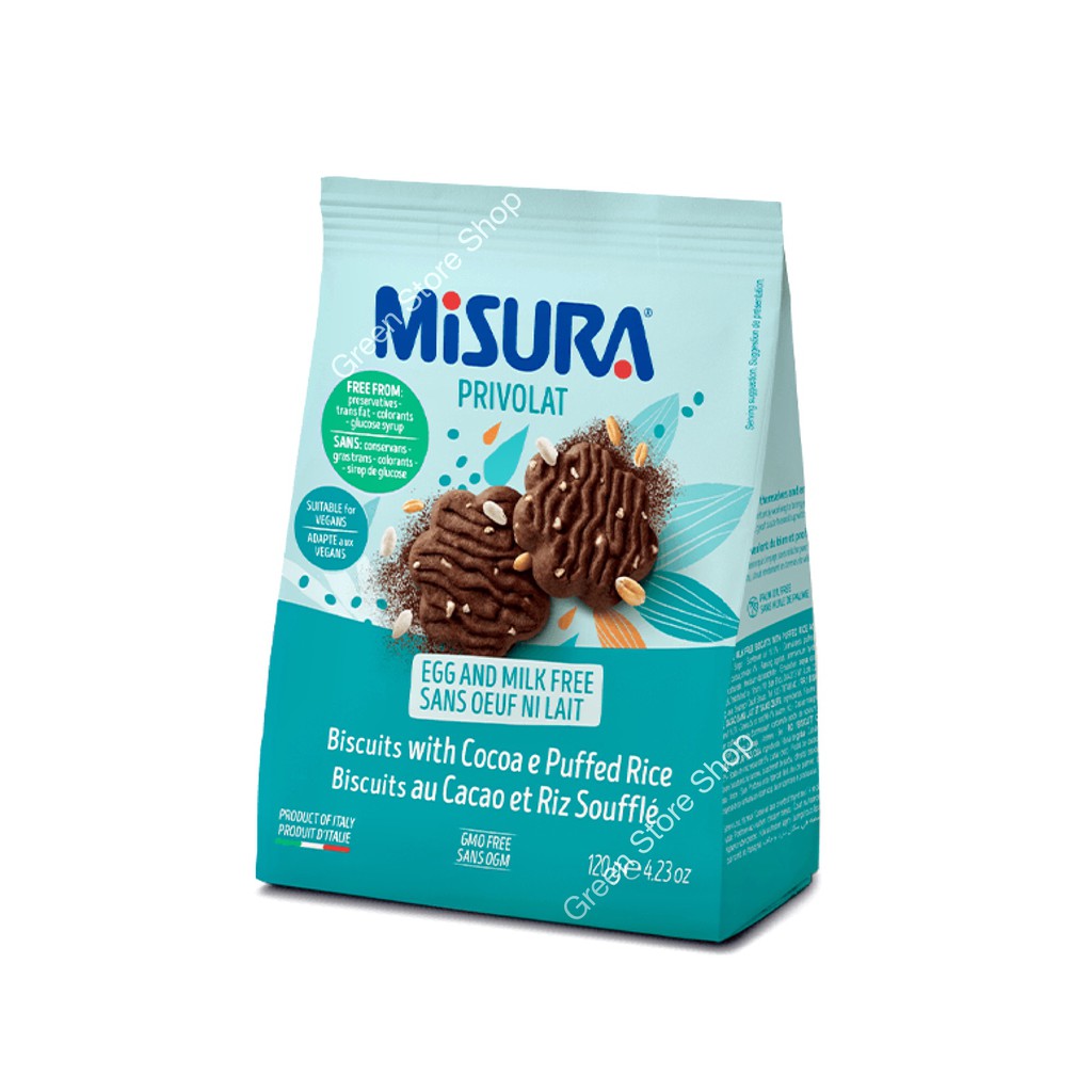Misura Privolat with Cocoa & Puffed rice (Egg and Milk Free) 120g.(บิสก ...