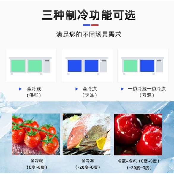 ตู้แช่สเตนเลส-ตู้แช่สเตนเลส-สแตนเลส-freezer-ตู้แช่แข็งสองประตูแนวนอน-ตู้แช่เย็น-เก็บของสด-ปรับอุณหภูมิได้-7ระดับ