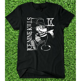 เสื้อยืดโอเวอร์ไซส์Ice Nine Kills IX ใหม่เสื้อยืดแฟชั่นฤดูร้อนลำลองบุรุษผ้าฝ้ายเสื้อยืดสีดำS-3XL