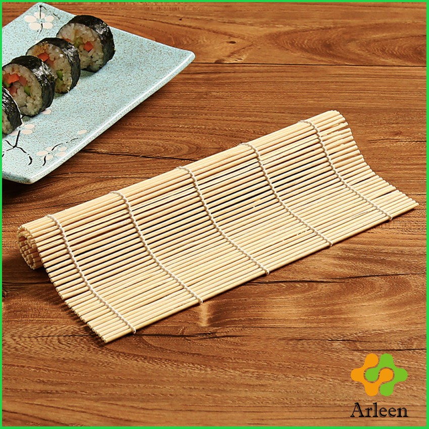 arleen-เสื่อม้วนซูชิแบบไม้-ที่ม้วนซูชิ-เครื่องมือโอนิกิริ-ทำจากไม้ไผ่-sushi-bamboo-roller