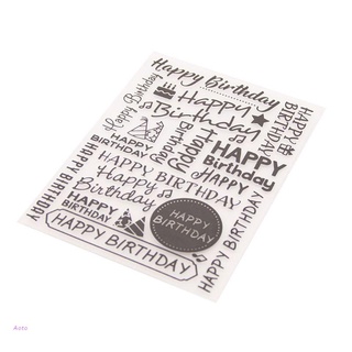 AOTO Plastic Embossing Folder Template DIY Scrapbook Photo Album Card Making Decoration Crafts Happy Birthday
