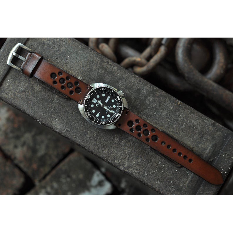สายนาฬิกา Racing Rallye watch strap 22/20mm ,20/18 mm Natural leather 3 ...