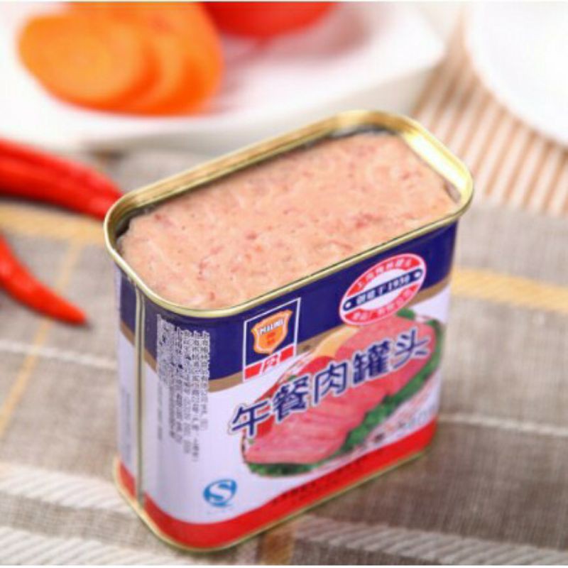 พร้อมส่ง-หมูแฮมกระป๋อง-เนื้อแน่นเน้นๆ-เก็บได้-3ปี-ติดบ้านไว้ได้ยาวๆ-ตรา-340g