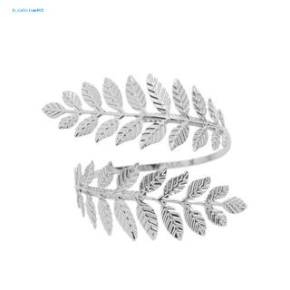 Farfi  Fashion Women Metal Leaf Charm Open Bracelet Arm Cuff Armlet Bangle Fine Jewelry